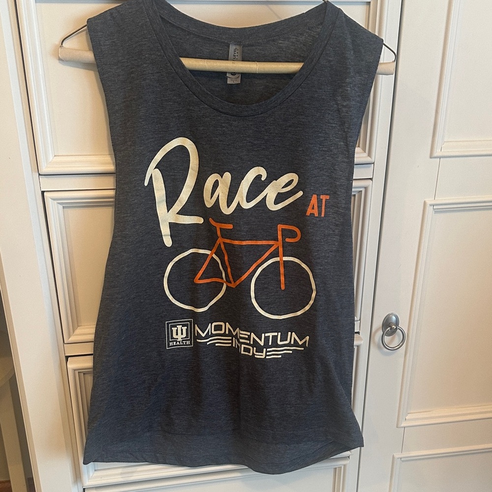 Gray Sleeveless Bicycle Graphic Tee